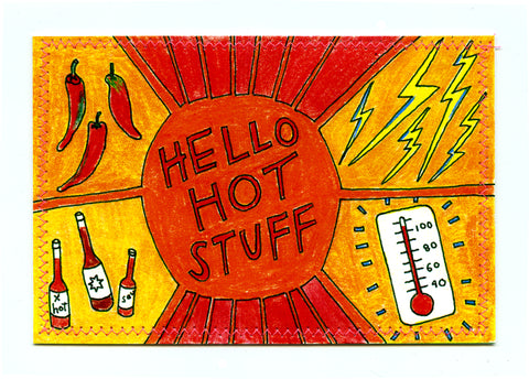 Hello Hot Stuff Postcard