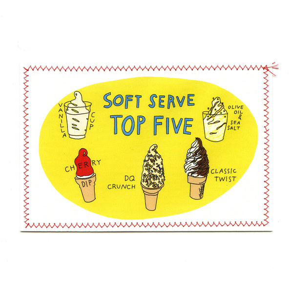 Soft Serve Top Five Postcard
