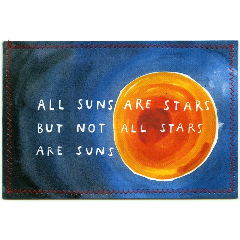 All Suns are Stars Postcard (Blue)