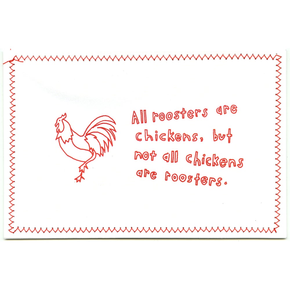 All Chickens Are Roosters Postcard